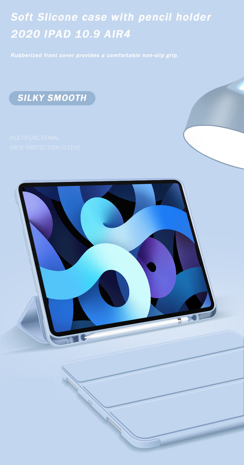 Carcasa Smart Case Para iPad Air 11" M2 & 10.9 4/5 Gen. Con Ranura Para Lápiz