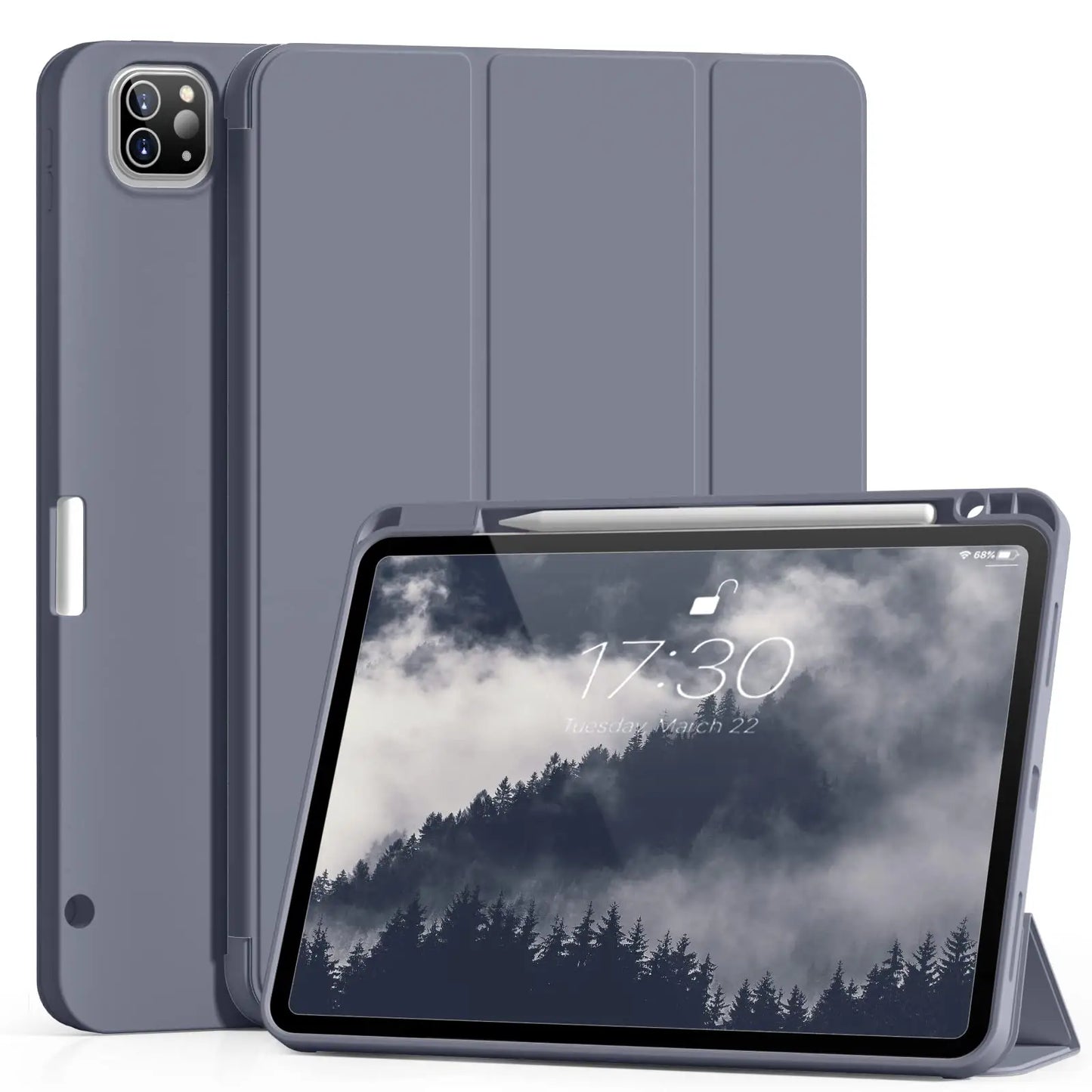 Carcasa Smart Case Para iPad Air 13" M2 & 12,9 Pro 4/5/6 Gen. Con Ranura Para Pencil